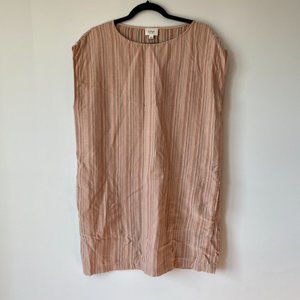 Aritzia Wilfred Striped Shift Linen Dress